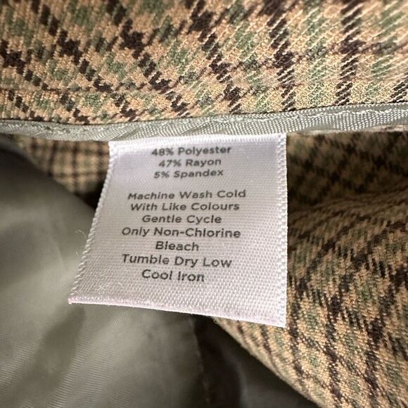 Talbots Signature Boot Dress plaid Pant size 10 - Picture 6 of 6